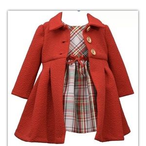 Bonnie Jean Girl’s Holiday Dress & Coat Set